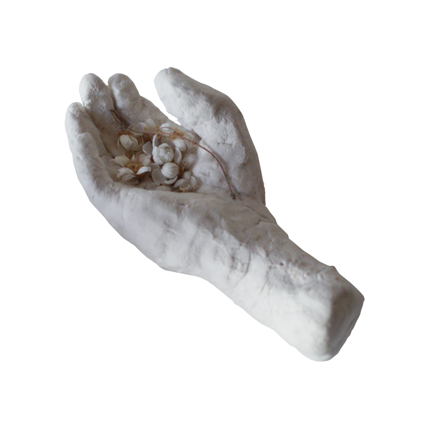 Right arm object scooping up dead flowers